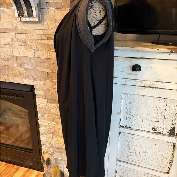 Bottega Veneta black sleeveless dress wool “shoulder pads” lined sheer bodysuit - Picture 10 of 16